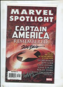MARVEL SPOTLIGHT CAPTAIN AMERICA REMEMBERED AUTOGRAPHED BY BRUBAKER AND EPTING
