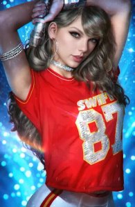 FEMALE FORCE: TAYLOR SWIFT - SHIKARII JERSEY TRADE DRESS/VIRGIN SET W/COA