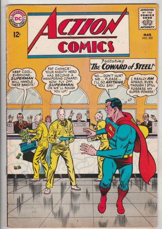 Action Comics #322 (Mar-65) FN/VF Mid-High-Grade Superman, Supergirl