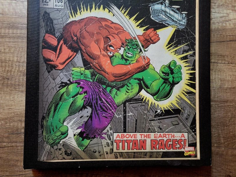 HULK Nº. 106 Marie Severin Art! 18x14 Marvel Comic Canvas Art (Built-In Frame)