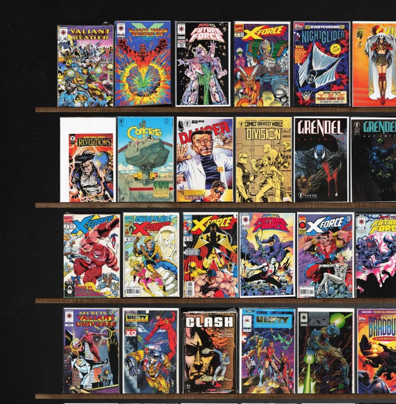 Huge Lot 150+ Comics with X-Force, X-Factor, Bloodshot, Rai, Armorines & More!