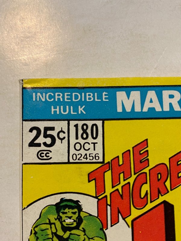 Incredible Hulk 180 Very Fine (No Marvel Value Stamp) (1st Wolverine, Brief)