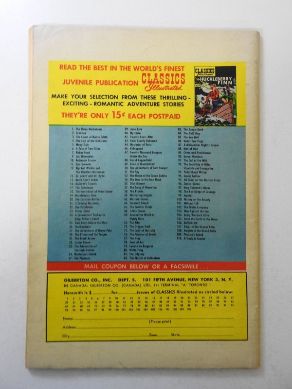 Classics Illustrated #11 (1943) VG+ Condition 5th print