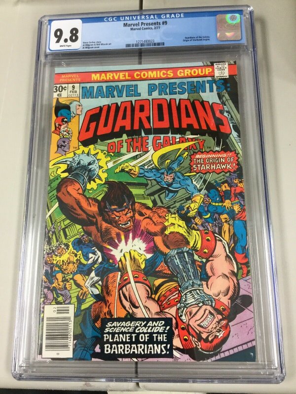 MARVEL PRESENTS 9, CGC 9.8, 1977 MARVEL, GUARDIANS OF THE GALAXY APPEARANCE