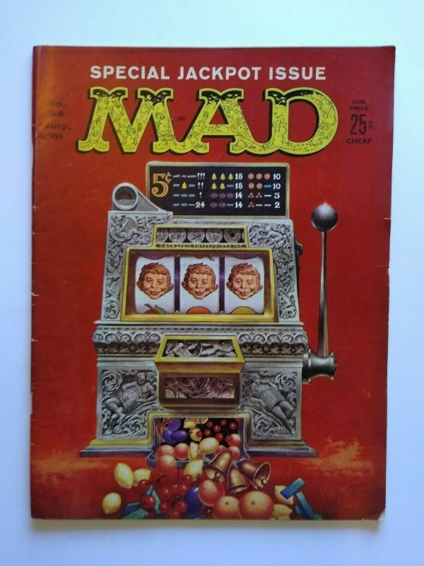 MAD Magazine Jackpot Slot Machine Issue July 1961 No 64 Candid Camera TV Feature