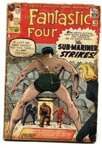 FANTASTIC FOUR #14 comic book 1963- sub-mariner x-over- MARVEL SILVER AGE FR/G