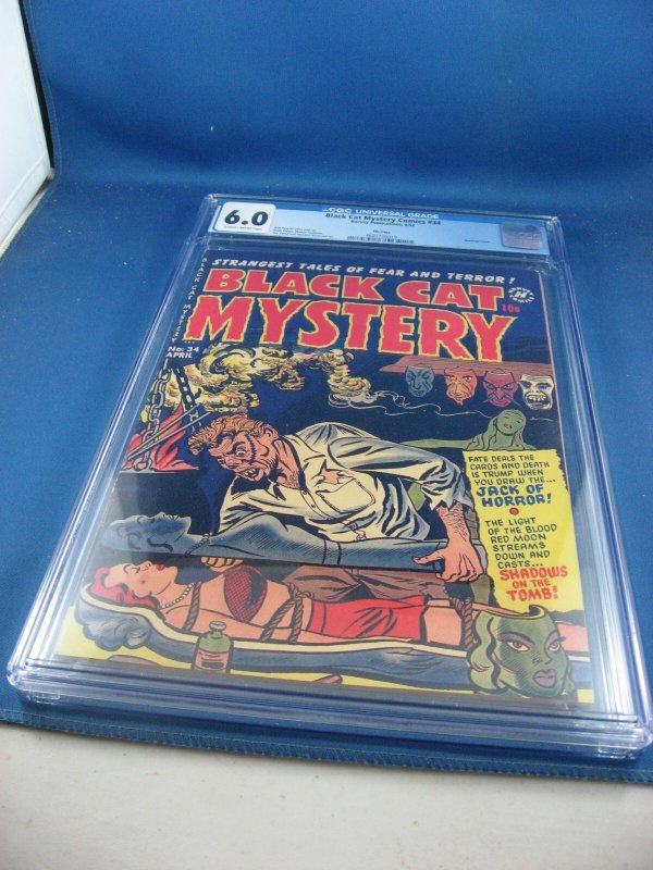 BLACK CAT MYSTERY COMICS 34 CGC 6.0 FILE COPY 1952 BONDAGE CVR HARVEY