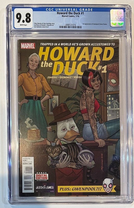 (2016) HOWARD THE DUCK #1 1st Appearance GWENPOOL! CGC 9.8
