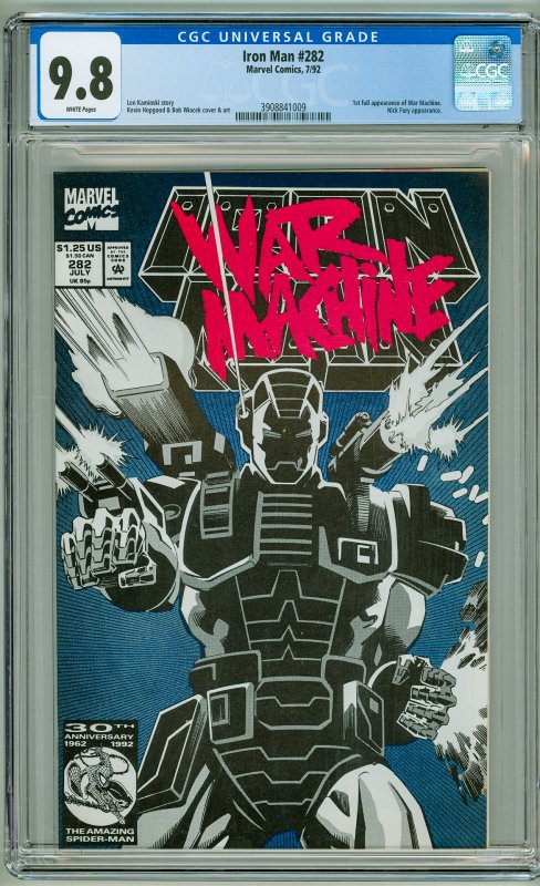 Iron Man #282 (1992) CGC 9.8! 1st Full Appearance of War Machine!