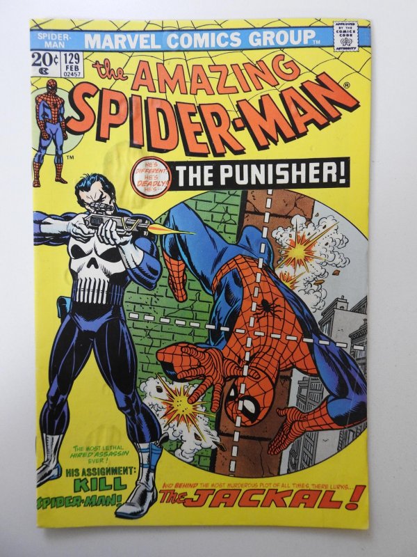 The Amazing Spider-Man #129 VG Cond! 1st App of the Punisher! Moisture stains