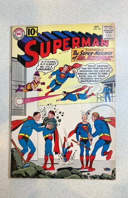 Superman #148 (1961) Edmond Hamilton Story Curt Swan Mr. Mxyzptlk Cover