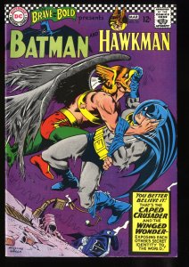 Brave And The Bold #70 VF 8.0 White Pages Batman Hawkman!