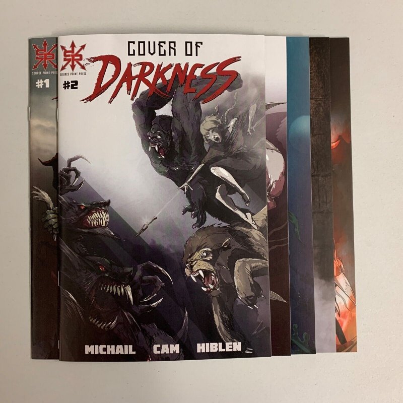 Cover Of Darkness #1-6 Set (Source Point Press 2022) George Michail (8.5+) 