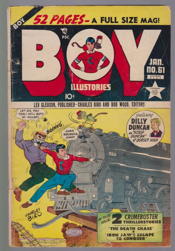 Boy Comics #61 (Jan 1951) 3.0 GD/VG Lev Gleason Crimebuster Origin