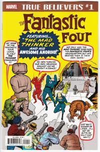 True Believers Fantastic Four Mad Thinker #1 Reprints FF #15 (Marvel, 2019) NM