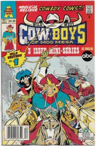 WILD WEST C.O.W. BOYS OF MOO MESA#1 VF/NM 1988 NEWSTAND EDITION  MARVEL COMICS