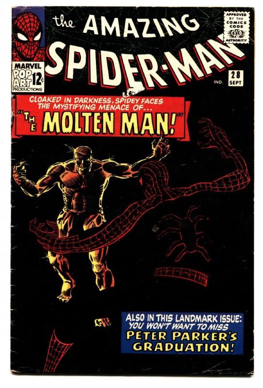 Amazing Spider-Man #28 comic book First MOLTEN MAN 1965 Marvel Silver Age