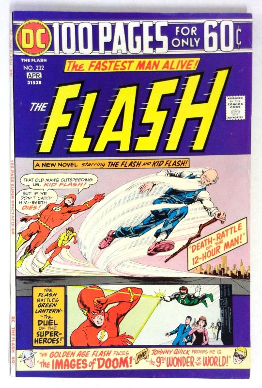 Flash #232 (1974) Kid Flash Green Lantern duel DC VF