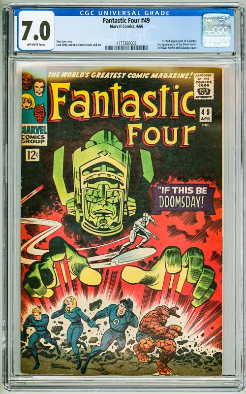 Fantastic Four #49 (1966) CGC 7.0! 1st full Galactus! 2nd App of Silver Surfer!