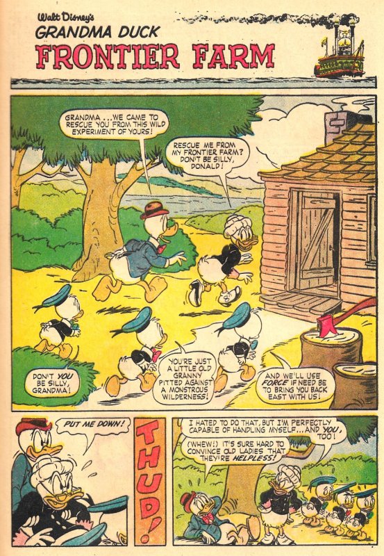 DELL GIANT #55 (1961) 8.0 VF Walt Disney Daisy Duck & Uncle Scrooge SHOW BOAT!