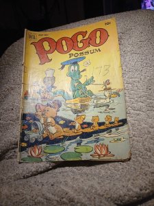 POGO POSSUM #8 WALT KELLY DELL COMICS GOLDEN AGE 1952 Funny Animal Cartoon Book