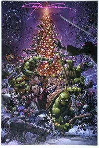 TMNT X STRANGER THINGS #1 CLAYTON CRAIN WRAPAROUND VIRGIN VARIANT CLASSIC SIGNED