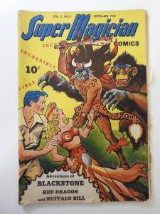 Super-Magician Comics #29 (1944) PR Incomplete 4 pages cut out