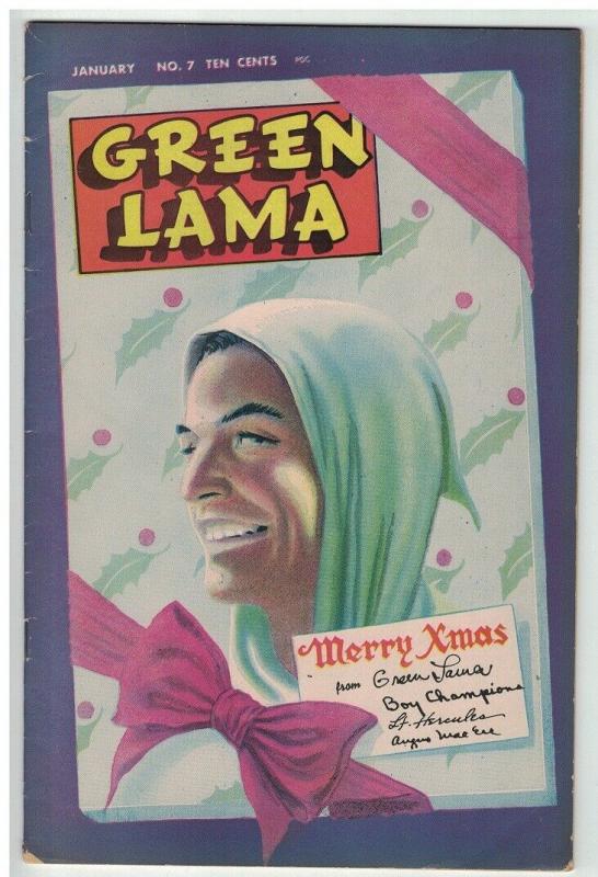 GREEN LAMA (1944-1946 SPARK) 7 VG+  Jan 1946 X Mas COMICS BOOK