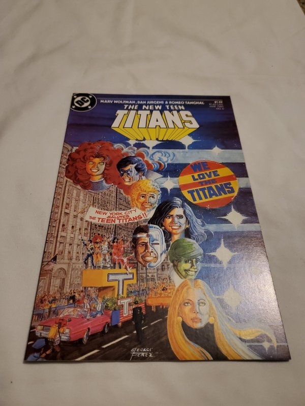 New Teen Titans 6 Near Mint- Cover by George Perez