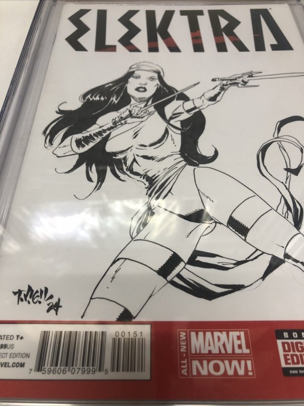 Elektra (2014)  # 1 (CGC 9.8 SS) Signed Sketch Tim Vigil * Marvel comics