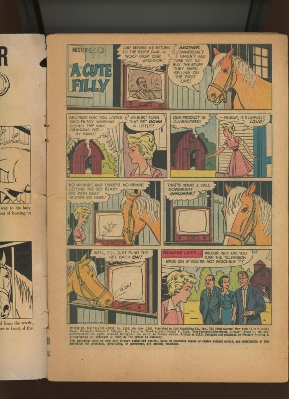 (1962) Mister Ed, The Talking Horse #1295: SILVER AGE! PHOTO COVER! (3.0/3.5)