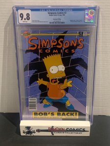 Simpsons Comics # 2 CGC 9.8 Newsstand Rare Sideshow Bob Bongo Comics 1994 [GC27]