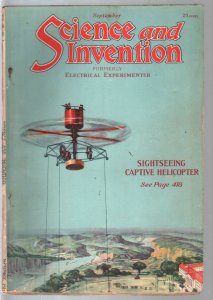 Science & Invention 9/1921-Frank R Paul art-pulp fiction-H V Brown-VG