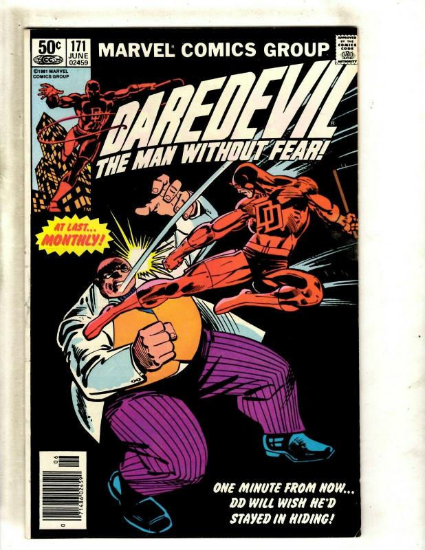 Daredevil # 171 VF- Marvel Comic Book Elektra Bullseye Frank Miller NP9