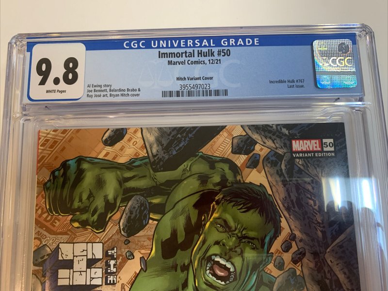 Immortal Hulk (2021) # 50 (CGC 9.8 WP)  Hitch Variant 1:25 | Census=4