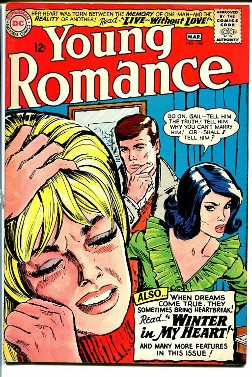 YOUNG ROMANCE #140 1966-DC ROMANCE-CRYING CVR-NICE VF