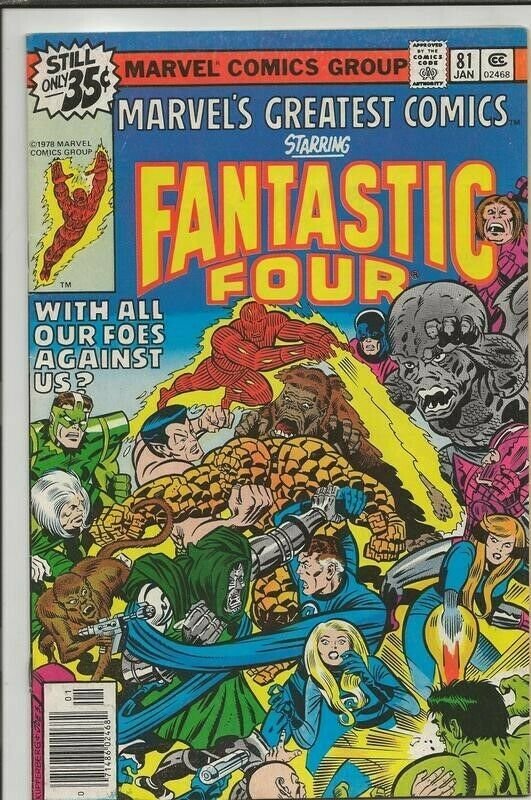 Marvel's Greatest Comics #81 VINTAGE 1979 Reprints Fantastic Four 100 