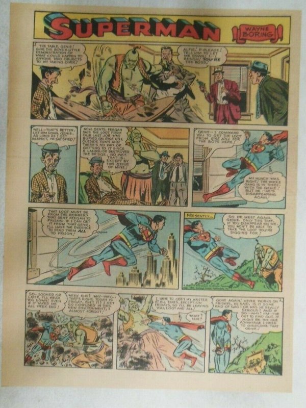 (51) Superman Sunday Pages by Wayne Boring from 1956  Size: 11 x 15 inches