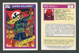 1990 Marvel Comics Card  #81 (Red Skull)   NM-MT