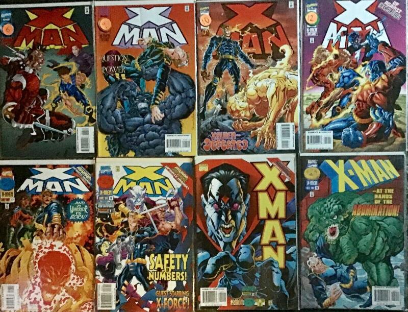 X MAN (1995)MARVEL #6,9,10,12,17,18,19,20 NM CONDITION 8 BOOK LOT