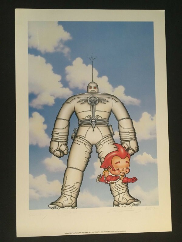 THE BIG GUY AND RUSTY THE BOY ROBOT Poster, Signed by Frank Miller, Geof Darrow