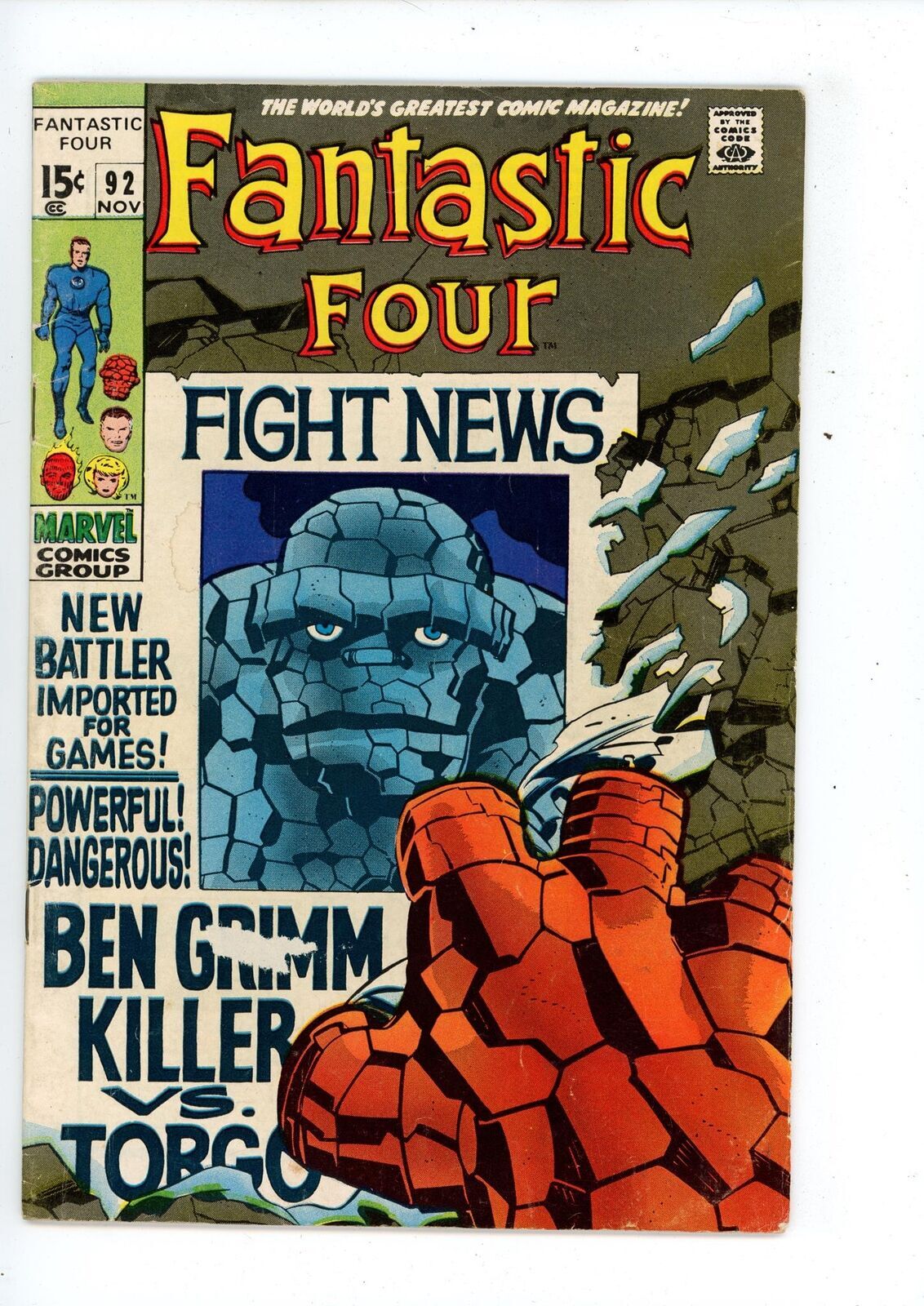 Fantastic Four 92 (1969) Marvel Comics Comic Books Silver Age