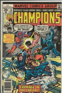 Champions #16 ORIGINAL Vintage 1977 Marvel Comics Black Widow Beast Hercules