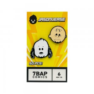 Jasonverse Snoopy & Charlie Brown Pin Set - 7BAP Exclusive /50pcs