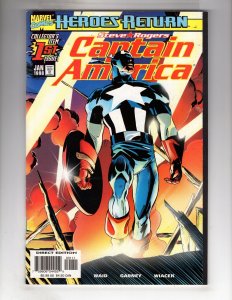 Captain America #1 (1998)  9.0-9.2 Debut Issue! Heroes Return     / EBI#2