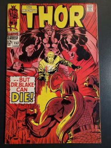 THOR #153 (1968) F- (5.5) JACK KIRBY STAN LEE But Dr. Blake Can Die! |