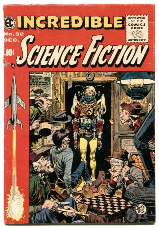 Incredible Science-Fiction #32 1956- Jack Davis cover VG-