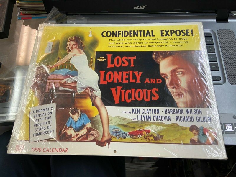 Confidential Expose 1990 Calendar Lost Lonely and Vicious