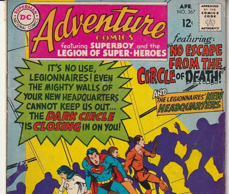 Adventure Comics #367 (1968)  1st Dark Circle ?