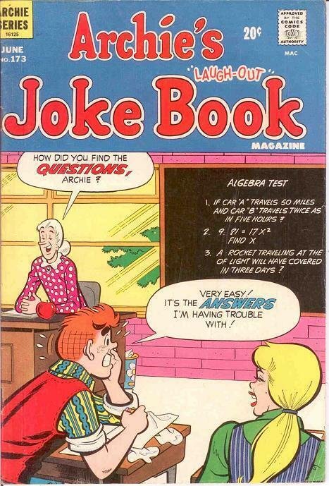 ARCHIES JOKE BOOK (1954-1982)173 VG June 1972 COMICS BOOK